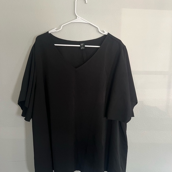 SHEIN Black V-Neck Blouse - Picture 1 of 3